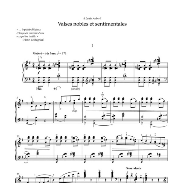 valses nobles et sentimentales partition piano