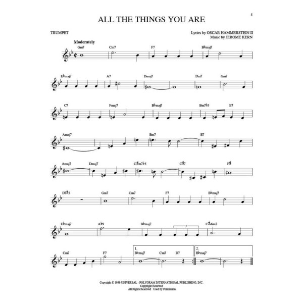 101 jazz songs partition trompette