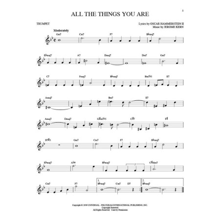 101 jazz songs partition trompette