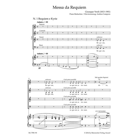 partition imprimée requiem de verdi