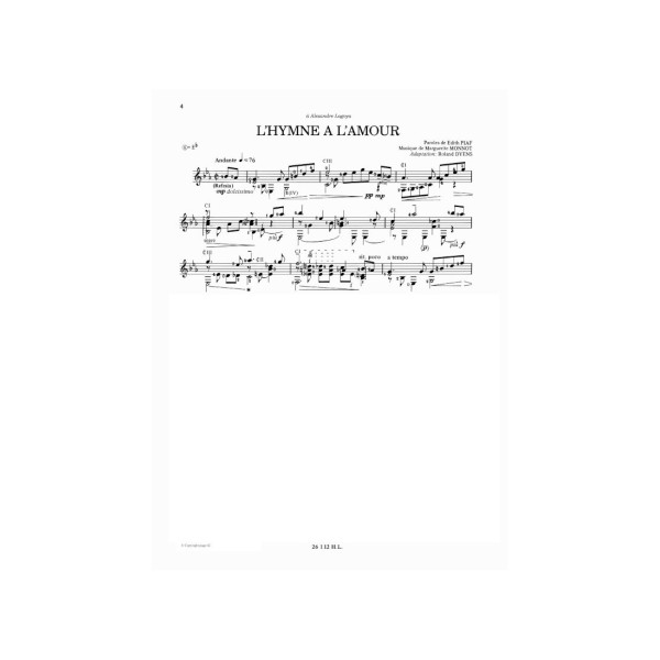 partition chansons francaises a la guitare