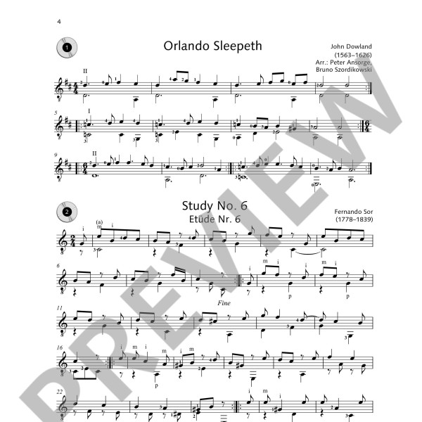 partition easy concert pieces guitar vol1