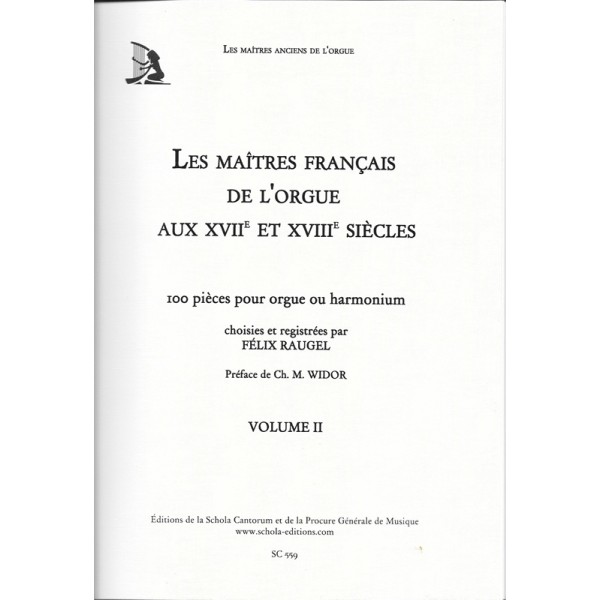 partition les maitres français de l'orgue fascicule 2