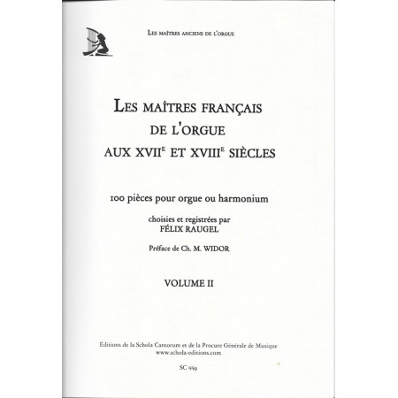 partition les maitres français de l'orgue fascicule 2