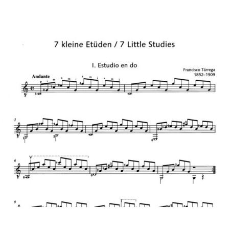 tarrega for guitar partition