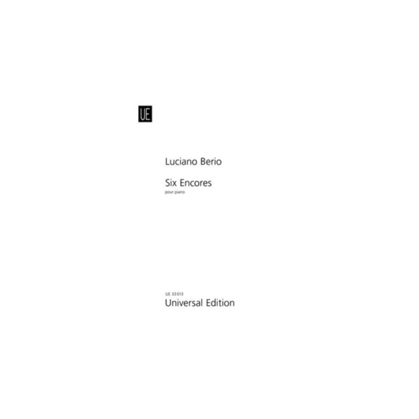 partition piano berio 6 encores