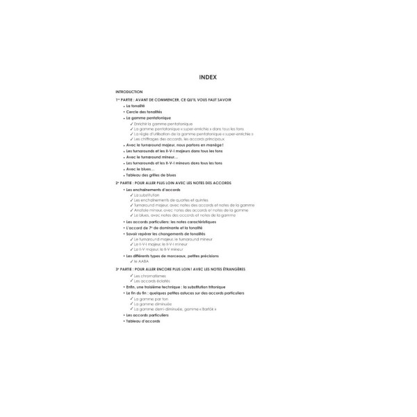 partition les outils de l'improvisation