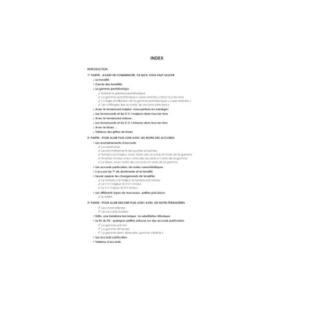 partition les outils de l'improvisation
