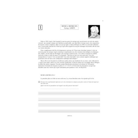 cours de formation musicale 6e année