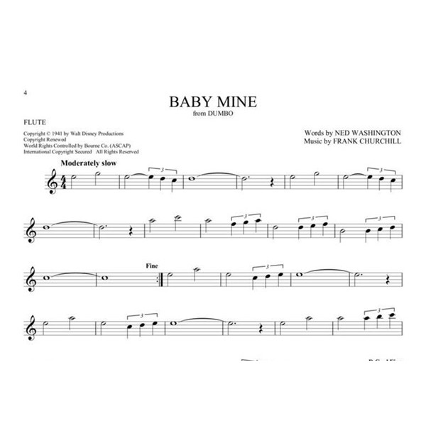 101 disney songs partition flute