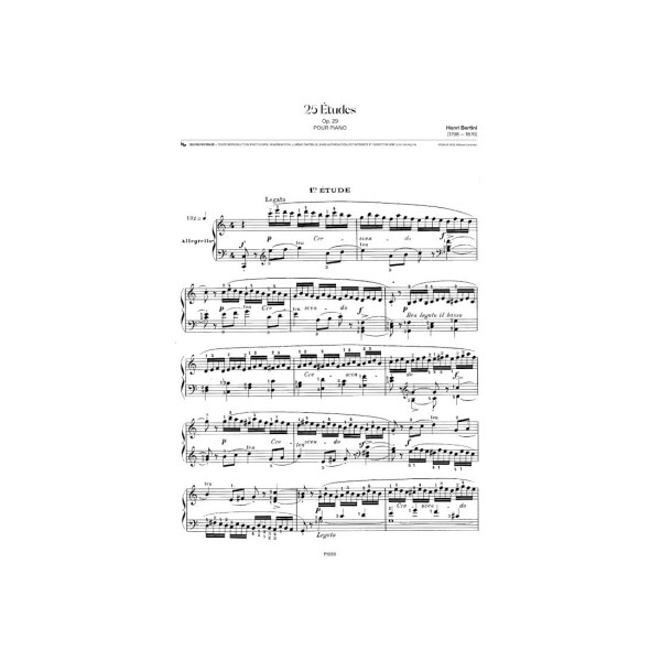 partition bertini 25 etudes opus 29