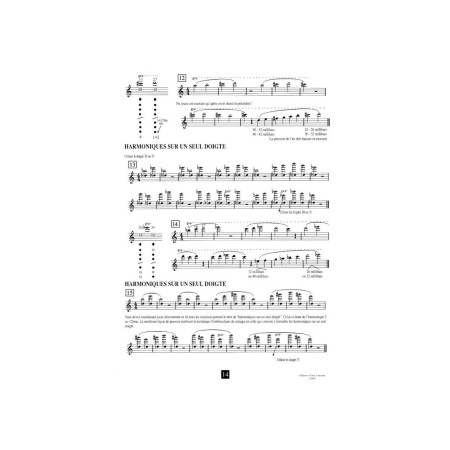 partition clarinette harmoniques et suraigu