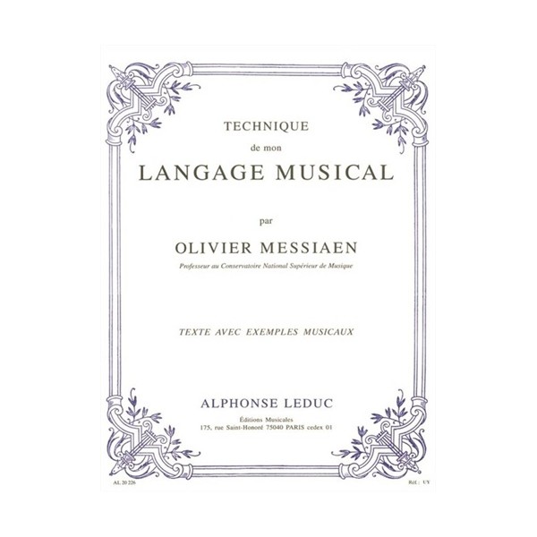 technique de mon langage musical