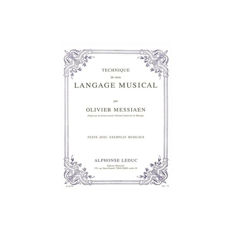 technique de mon langage musical technique de mon langage musical
