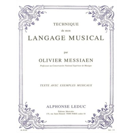technique de mon langage musical