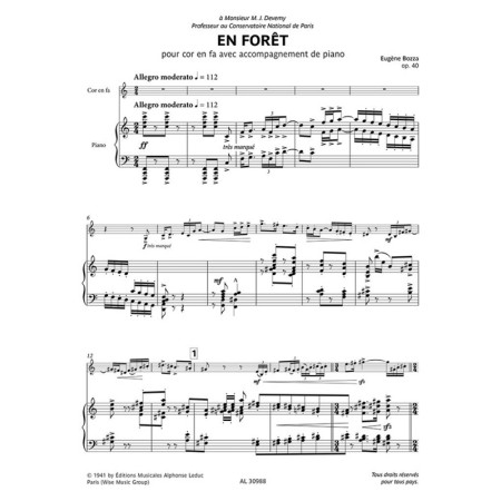 partition cor en foret