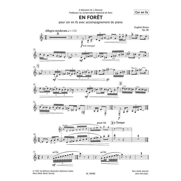 partition cor en foret