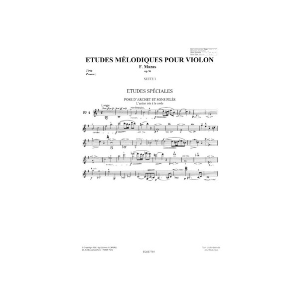 partition mazas etudes speciales