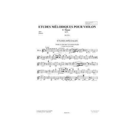 partition mazas etudes speciales