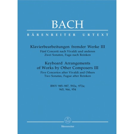 partition bach arrangements autres compositeurs