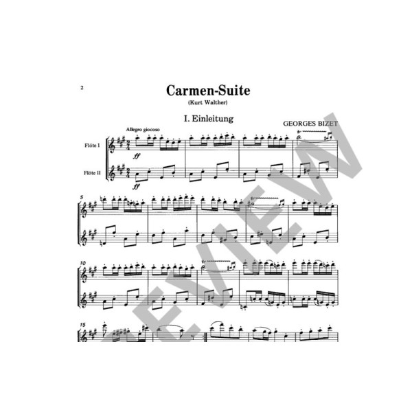 partition carmen 2 flutes