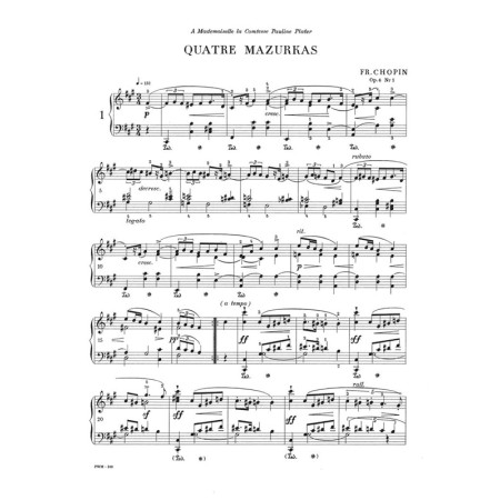 partition chopin mazurkas paderewski