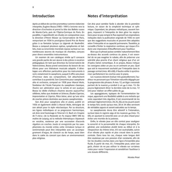 partition saxo aria eugene bozza