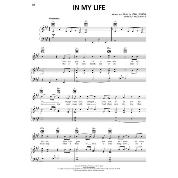 partition the beatles sheet music collection best of