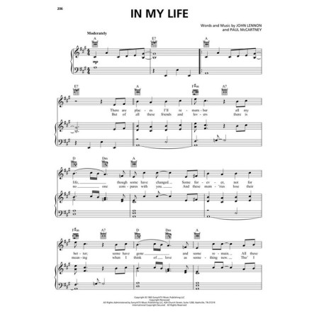 partition the beatles sheet music collection best of