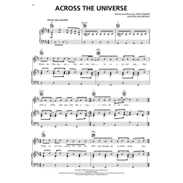 partition the beatles sheet music collection best of