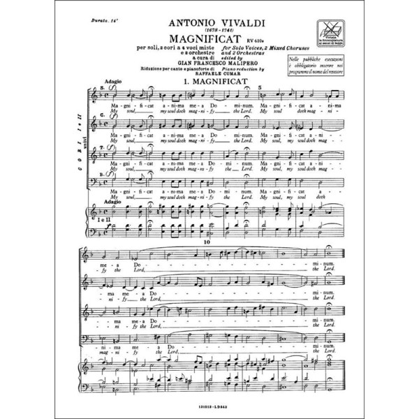 partition vivaldi magnificat