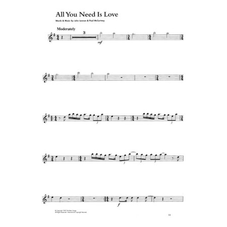 partition saxophone beatles