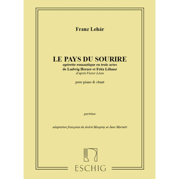 partition le pays du sourire complet