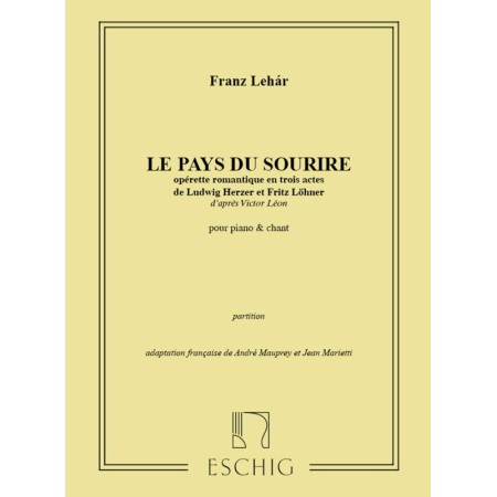 partition le pays du sourire complet