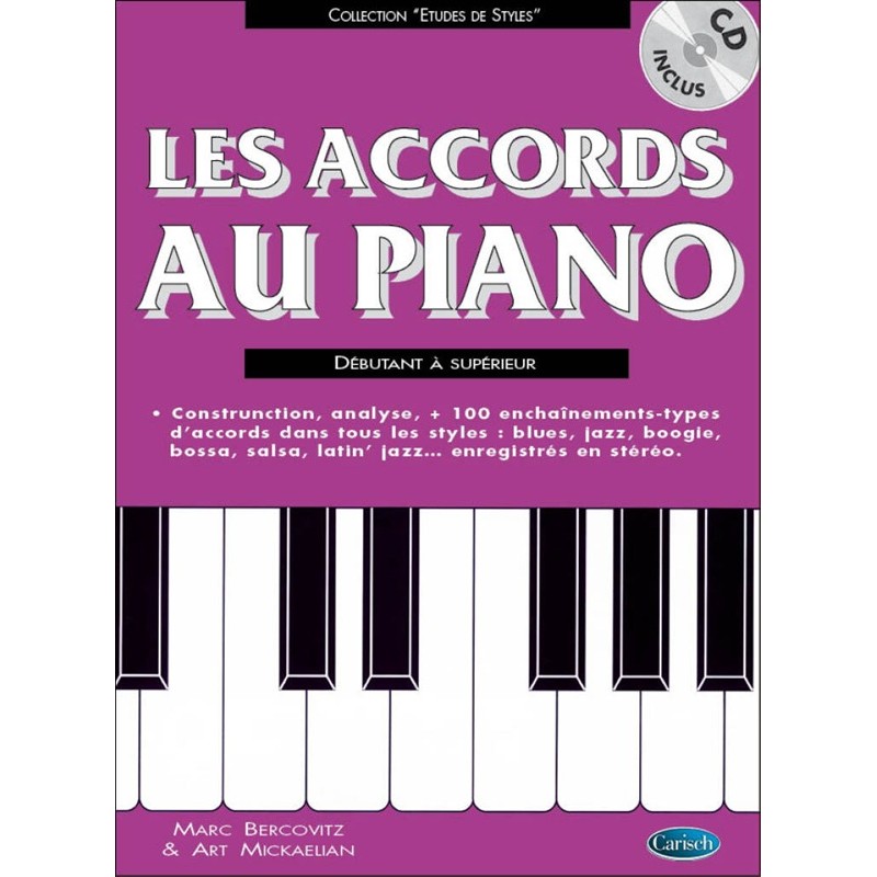partition les accords au piano de bercovitz