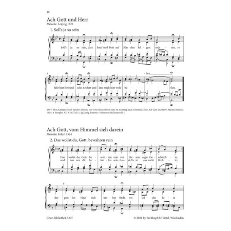 partition chorals de bach pour choeur