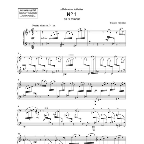 partition poulenc improvisations