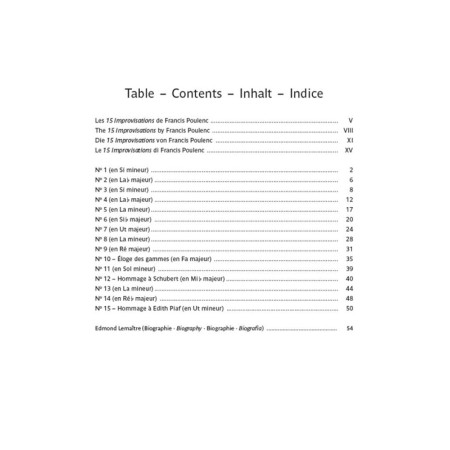 partition poulenc improvisations