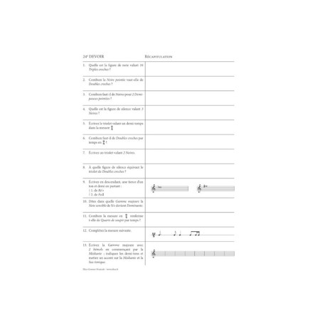 mayeur devoirs de musique cahier 2