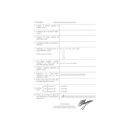 mayeur devoirs de musique cahier 2