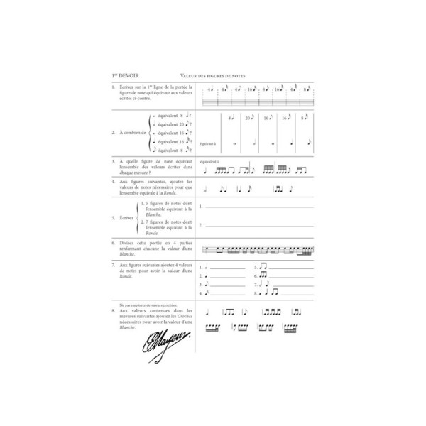 mayeur devoirs de musique cahier 3