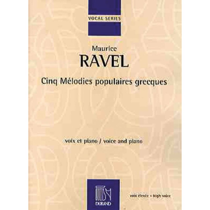 partition ravel melodies populaires grecques