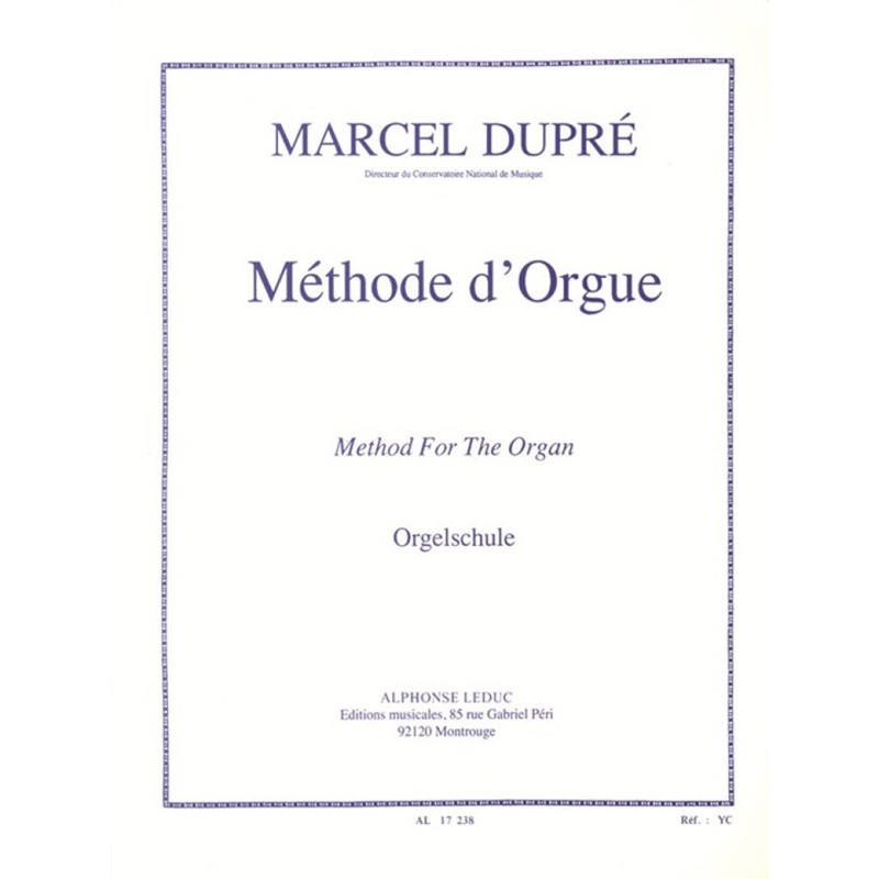 methode d'orgue de marcel dupre