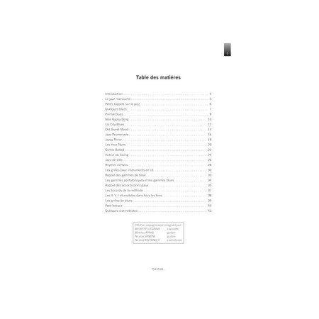 partition la clarinette jazz manouche