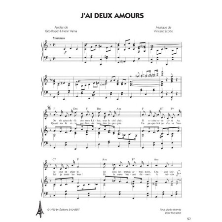 partition chansons paris