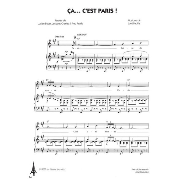 partition chansons paris