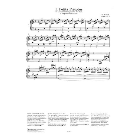 partition petits preludes et fugues edition lemoine
