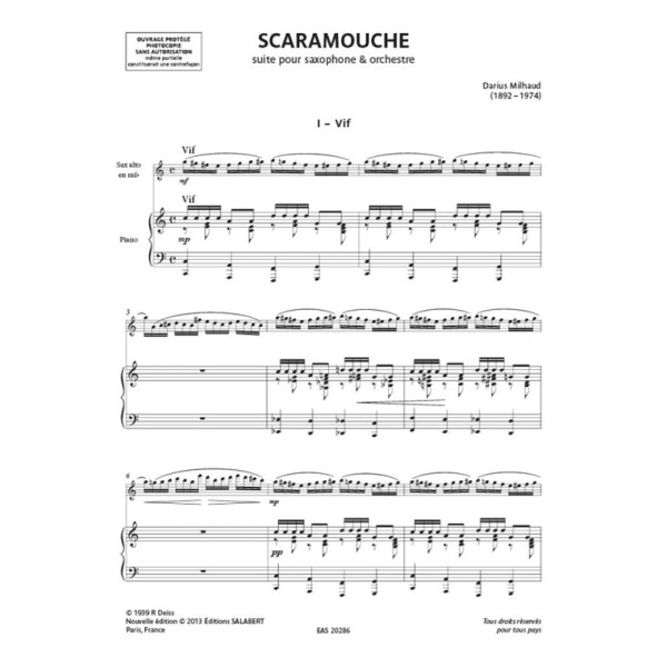 partition saxophone scaramouche