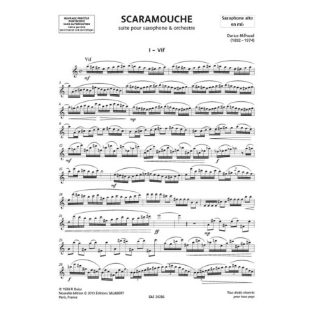 partition saxophone scaramouche