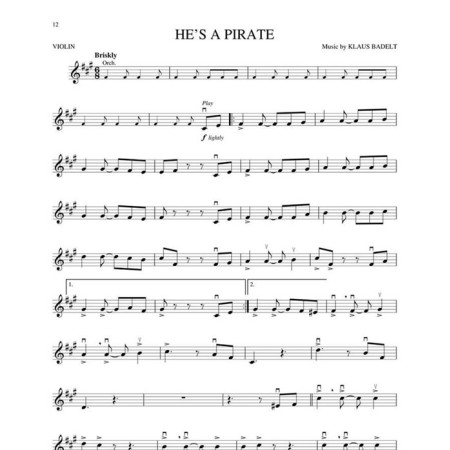 partition violon pirates des caraibes